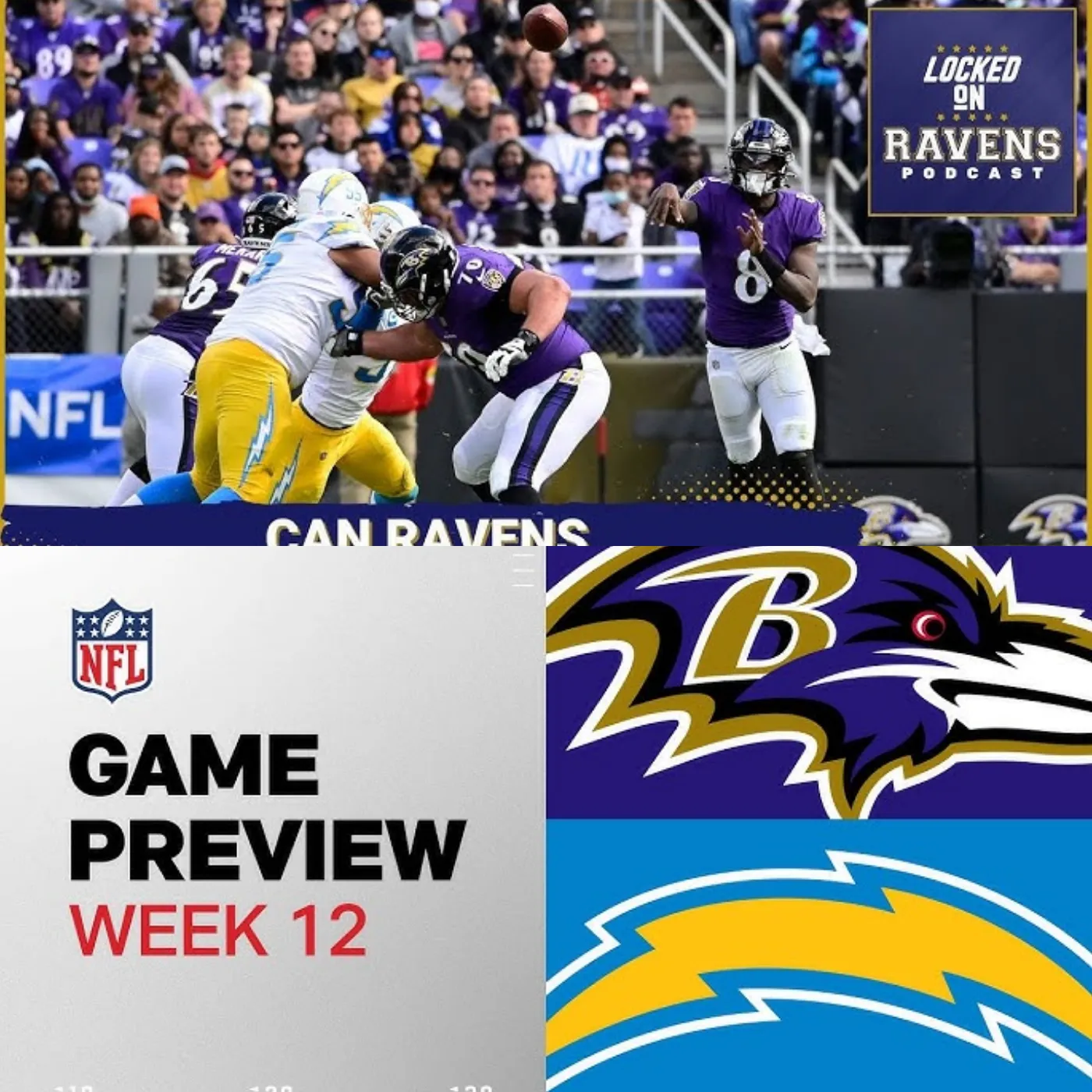 NFL Week 12 Preview for 2024: Ravens vs. Chargers